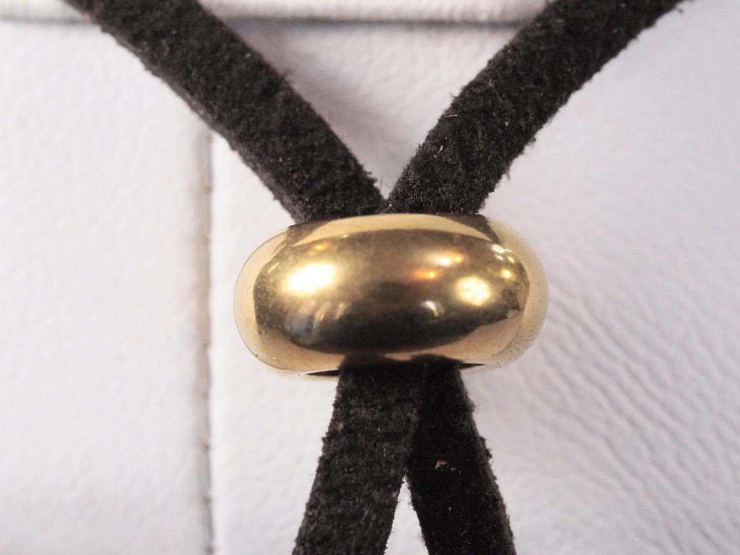 Hand Painted Evil Eye Pendant Necklace | 24kt Gold Plated | Ceramic | Adjustable Dark Cord | Handmade Boho Necklace