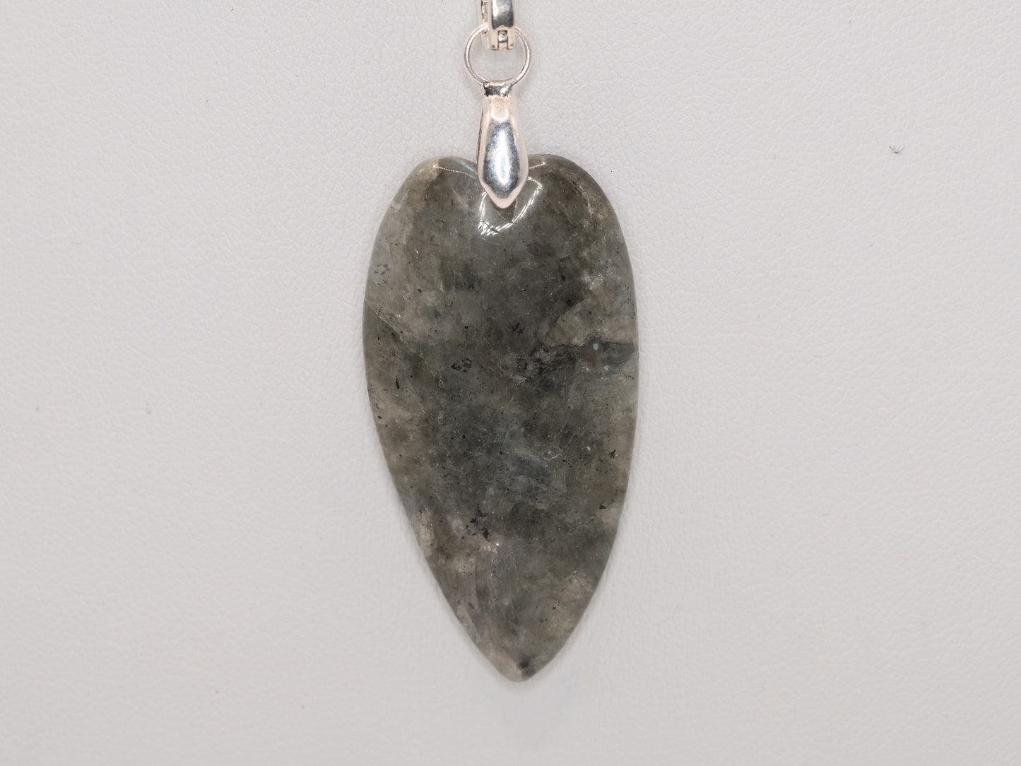 Interchangeable Gemstone Heart Pendant Set | Labradorite Rose Quartz & Amazonite | 925 Sterling Silver | 20 Inch Chain