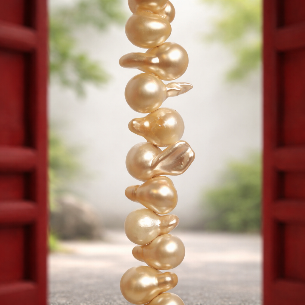 Cascading Pearl Drop Earrings | Cleopatra Akoya Pearls | Sterling Silver Stud | Handmade Bridal Earrings