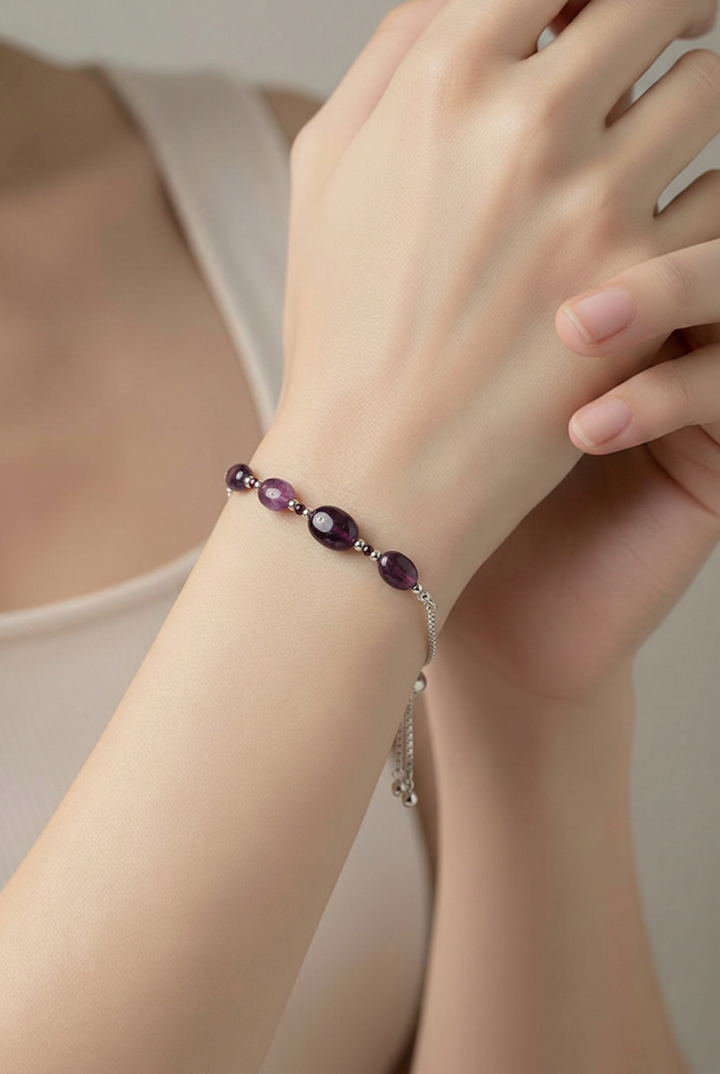 Natural Ruby and Sterling Silver Adjustable Bracelet | Guinea Mine Ruby | Handmade Gemstone Bracelet | Luxury Bracelet