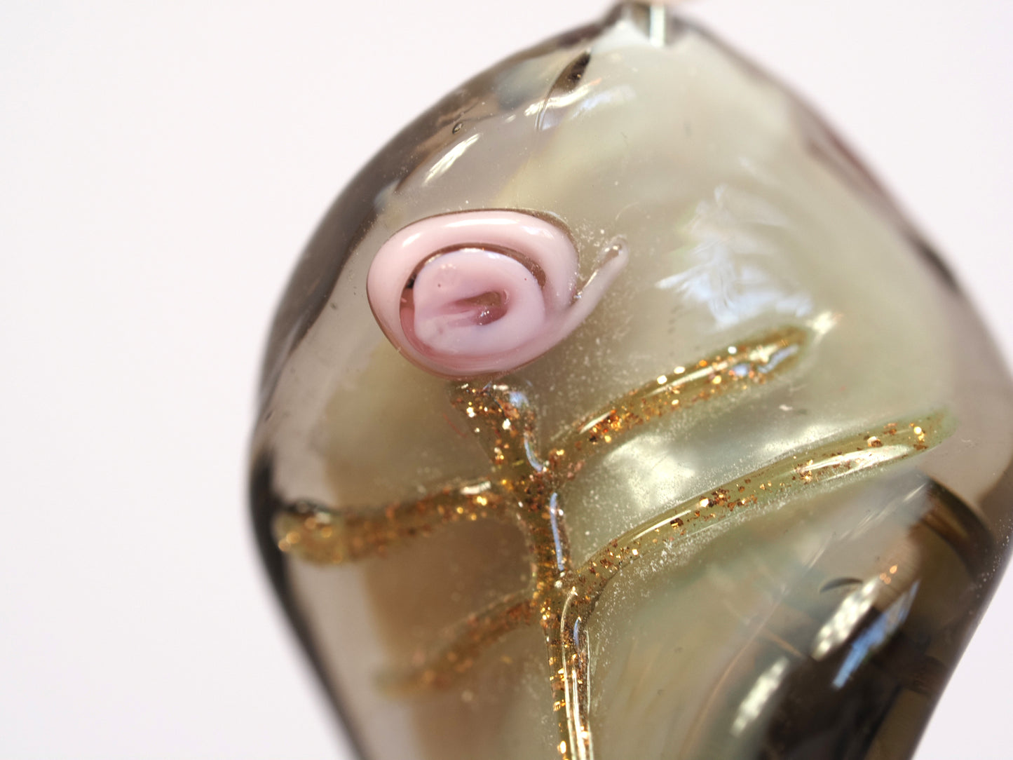 Silver Leaf and Lampwork Glass Drop Earrings | Gold Sand Murano Style | Antique Silver Brass | Handmade Artisan Earrings