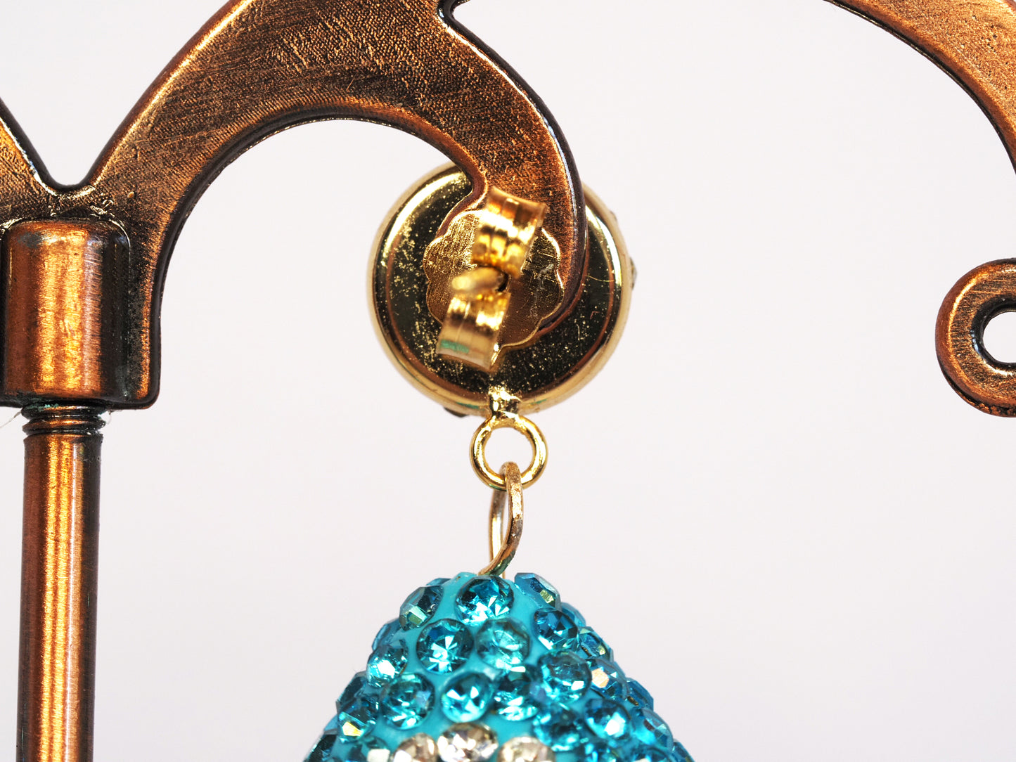 Aqua Teal and Pearl Drop Earrings | Freshwater Cultured Pearl | 925 Gold Plated | Rhinestone Statement Earrings