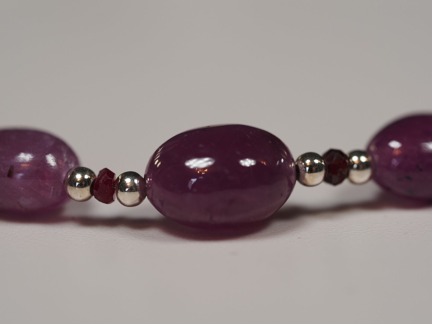 Natural Ruby and Sterling Silver Adjustable Bracelet | Guinea Mine Ruby | Handmade Gemstone Bracelet | Luxury Bracelet