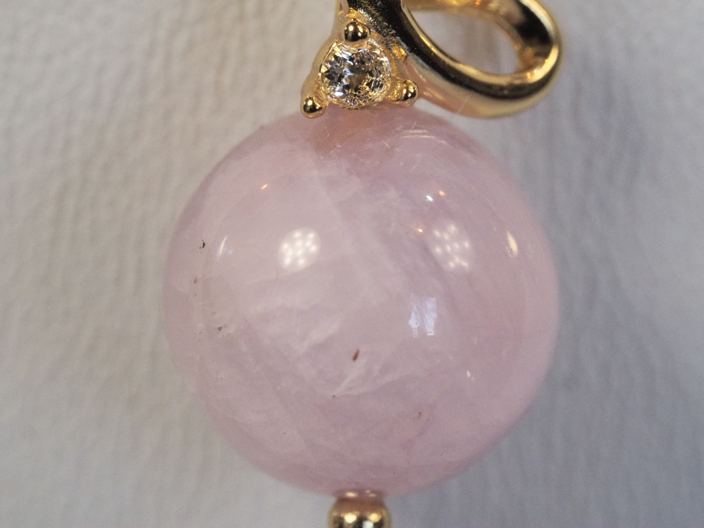 Kunzite and White Topaz Sterling Silver Pendant Necklace | 10ct Gemstones | Gold Plated 925 Silver | 18 Inch | Handmade Luxury Necklace