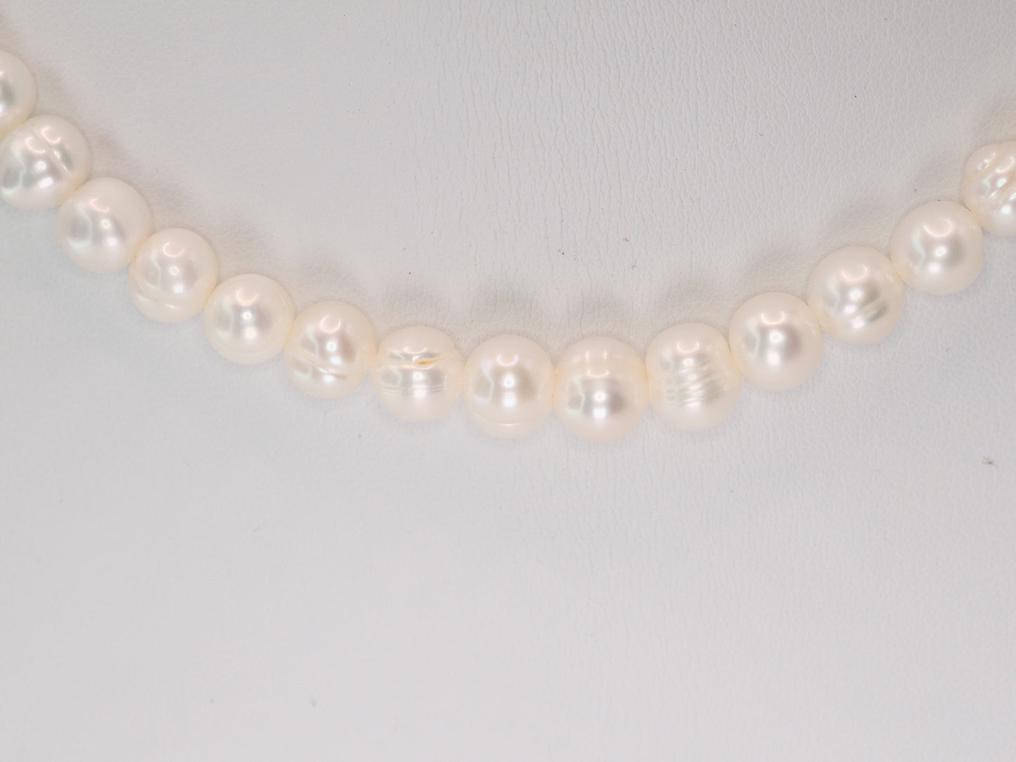 White Potato Pearl Necklace | Graduated Freshwater Pearls | Sterling Silver Filigree Box Clasp | Handmade Classic Necklace