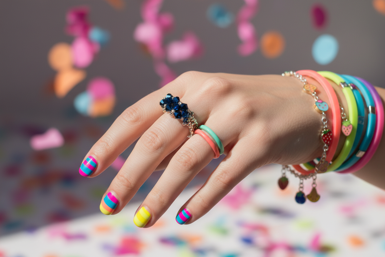 Blue Beaded Ring Lifestyle