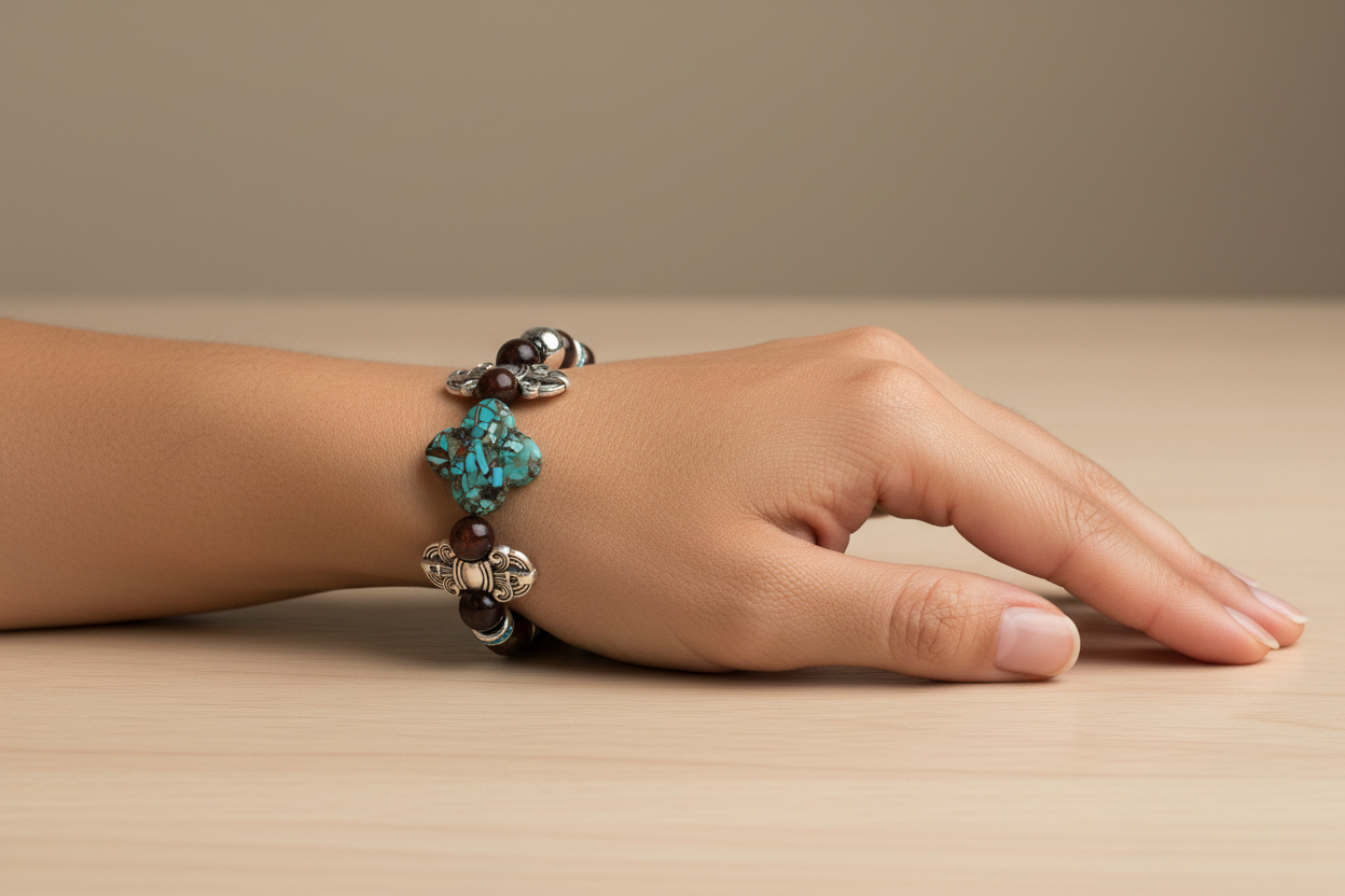 Bracelet with Both Fleur-de-lis Connectors