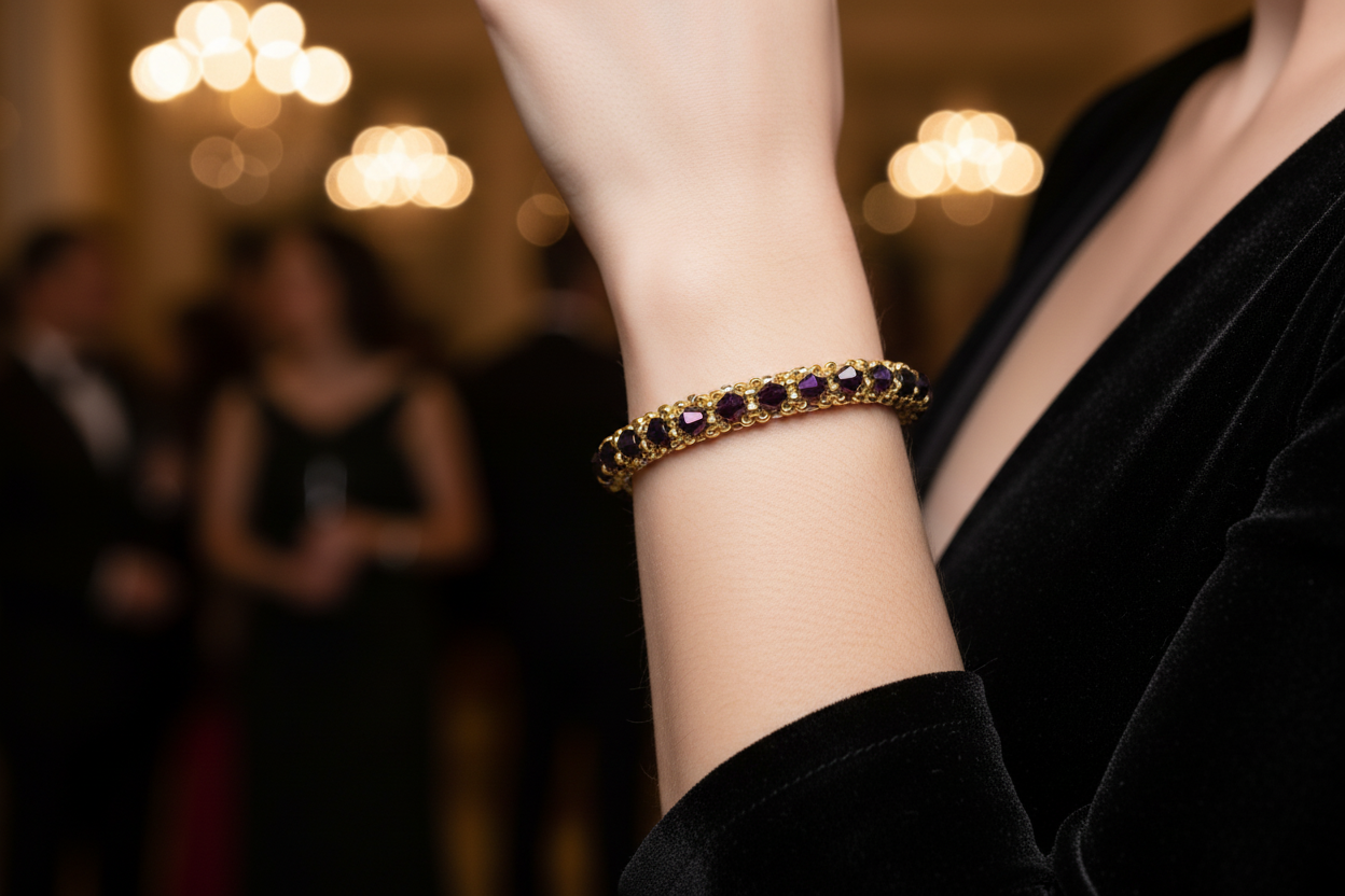 Kumihimo Bracelet in Formal Setting