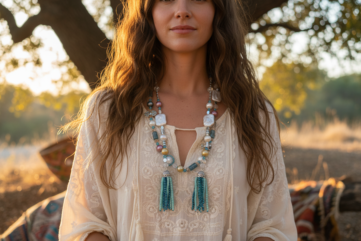 Wrap Necklace Boho - Even Beads